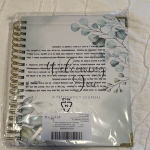 Pregnancy Journal with Gold Spiral Binding
